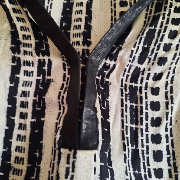 12th Street Cynthia Vincent Silk Leather Blouse - Picture 3 of 3